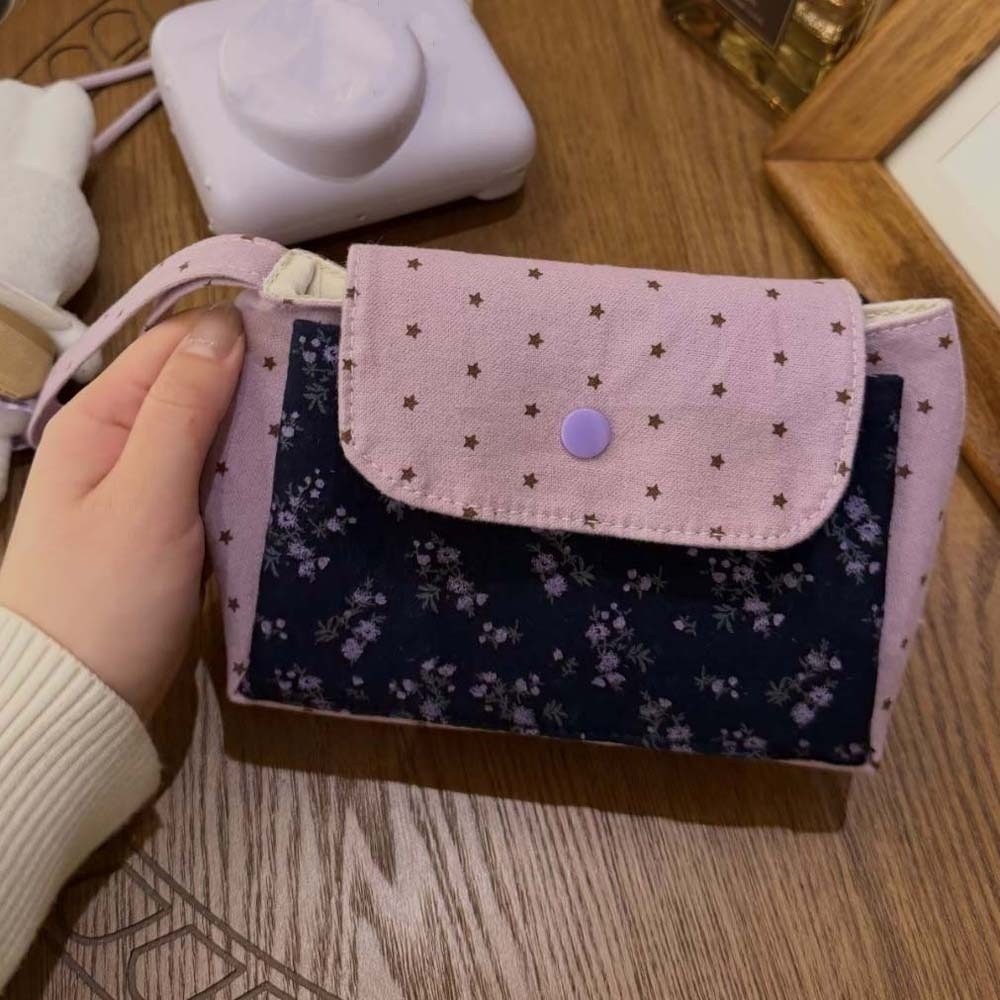 Purple Print Floral Makeup Bag - Lifestyle Of Korean recension och pris