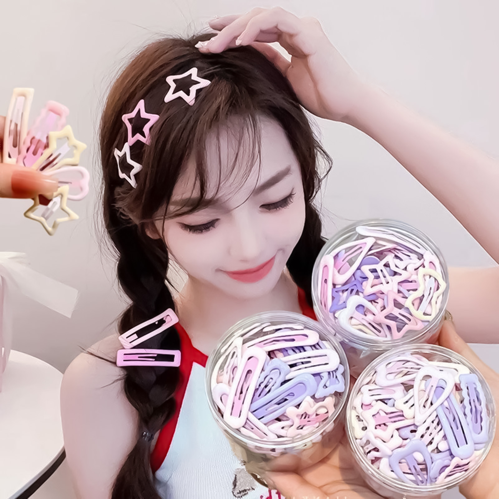 3PCS Sweet Style Headwear Pins - Lifestyle Of Korean recension och pris